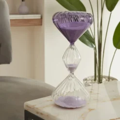 Home Trigon 30 Min. Hourglass, 9,8x23,5cm, Purple Ornaments