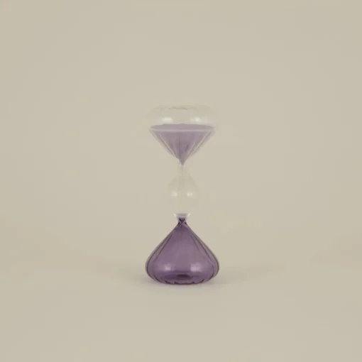 Home Trigon 30 Min. Hourglass, 9,8x23,5cm, Purple Ornaments
