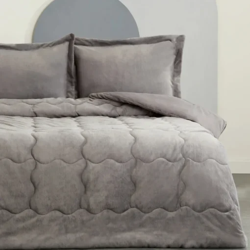 Online Home Viny Soft Dream Comfort Bedding Set Old, Double, Anthratice Bedding Sets