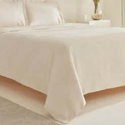 Sale Home White Collection Felves 100% Turkish Cotton Duvet Cover Set, Double, Beige Duvet Cover Sets