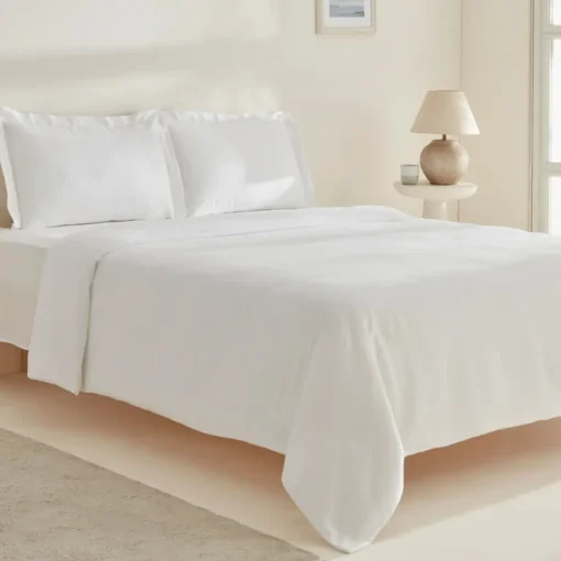 Hot Home White Collection Felves 100% Turkish Cotton Duvet Cover Set, King Size, White Duvet Cover Sets