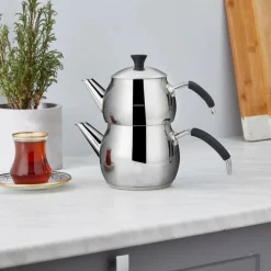 Outlet Iklim Mini Size Teapot, Small, Silver Turkish Teapots