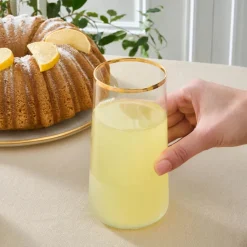 Jasmine 3-Piece Highball Glass Set, 520ml, White Highball Glasses