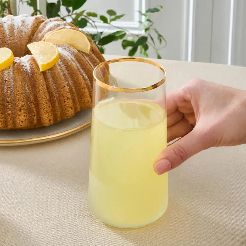 Jasmine 3-Piece Highball Glass Set, 520ml, White Highball Glasses