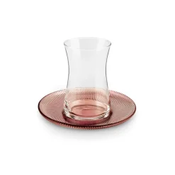 Hot Juliet 12-Piece Turkish Tea Set for 6 People, Brown Turkish Tea Sets