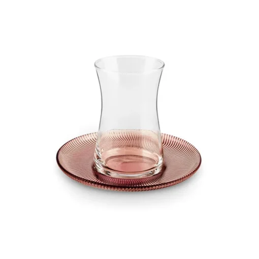 Hot Juliet 12-Piece Turkish Tea Set for 6 People, Brown Turkish Tea Sets