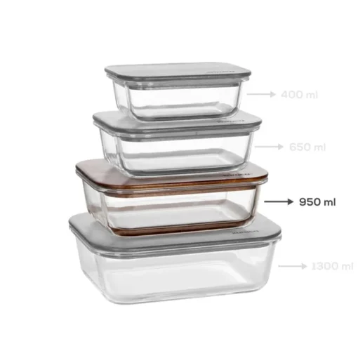Karya Acacia Storage Container, 950ml, Storage Containers