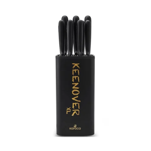 Keenover 9 Piece Knife Block Set, Black Knife Sets