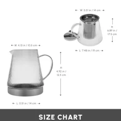 Sale Keops Borosilicate Glass Teapot Set, Transparent Silver Turkish Coffee Pots|Turkish Teapots
