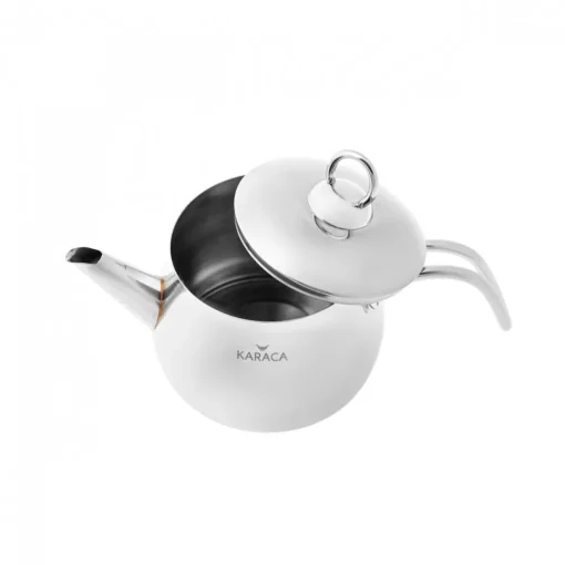 Best Layla Stainless Steel Induction Teapot Set, Midi, Silver Turkish Coffee Pots|Turkish Teapots