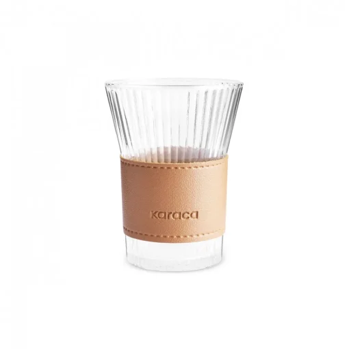 Discount Leather Cool Touch Latte Coffee Glass, 210 Ml, Brown Coffee Glasses