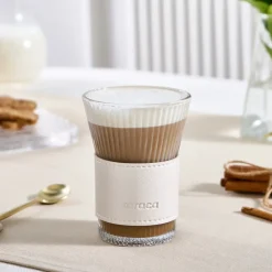 Outlet Leather Cool Touch Latte Coffee Glass, 210 Ml, Coffee Glasses