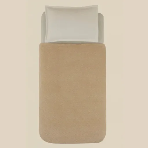 Outlet Leaves Wellsoft Blanket, Single, 150x200cm, Ecru Throws & Blankets