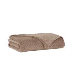 Discount Leaves Wellsoft Blanket, 130x150cm, Stone Throws & Blankets