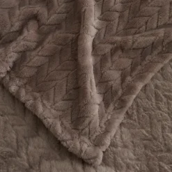 Clearance Leaves Wellsoft Blanket, Single, 150x200cm, Stone Throws & Blankets