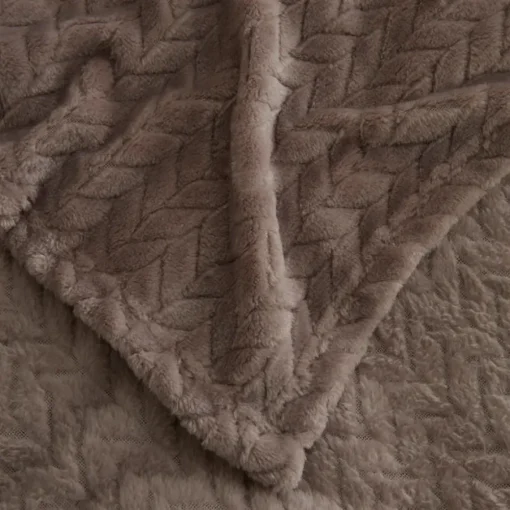 Clearance Leaves Wellsoft Blanket, Single, 150x200cm, Stone Throws & Blankets