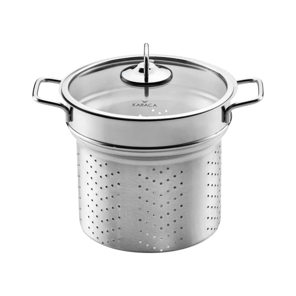 New Love of Kitchen Stainless Steel Induction Spaghetti Stockpot with Lid, 20cm, Silver Pots|Induction Cookware