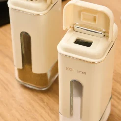 Luminous 3-Piece Glass Salt and Pepper Shaker, Cream Salt And Pepper Shakers