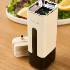 Discount Luminous 9-Piece Porcelain Spice Jar Set, Cream Storage Jars