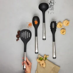 Discount Luna 4 Piece Kitchen Utensil Set, Black Kitchen Utensils