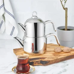 Best Manes Stainless Steel Induction Teapot Set, Mini, Metal Turkish Teapots