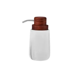 Hot Marble Lotion Dispencer, 7.98cmx7.98cmx15.5cm, White Bath Accessories