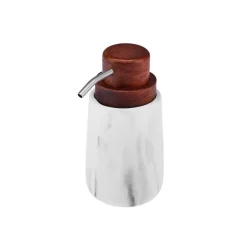 Hot Marble Lotion Dispencer, 7.98cmx7.98cmx15.5cm, White Bath Accessories