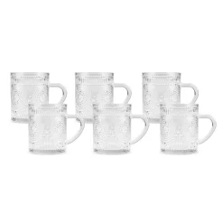 Outlet Margo 6-Piece Glass Turkish Tea Set for 6 People, 155ml, Transparent Turkish Tea Sets