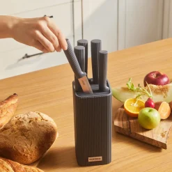 Hot Massimo Line 6-Piece Stainless Steel Knife Set, Anthracite Knife Sets