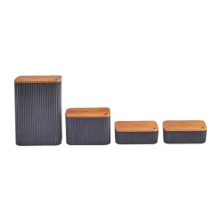 Best Massimo 4-Piece Plastic Storage Container Set, 5L, Anthracite Storage Containers