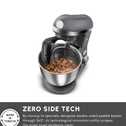 Online Mastermaid Chef Pro Zero Side Tech Stand Mixer, 5L, 1500W, Space Grey Stand Mixers