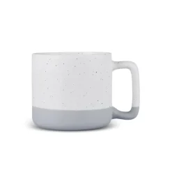 Online Maybel Stoneware Mug, 400ml, White-Grey Orange Mugs