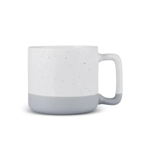 Online Maybel Stoneware Mug, 400ml, White-Grey Orange Mugs