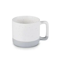 Online Maybel Stoneware Mug, 400ml, White-Grey Orange Mugs