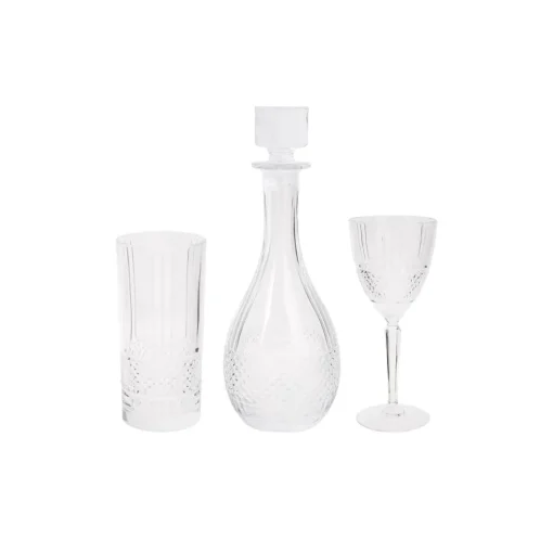 Outlet Milan 25 Piece Glass Set for 12 People, Transparent Mixed Glass Sets