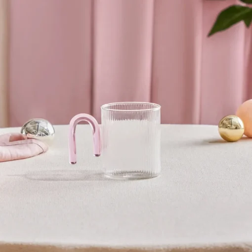 Clearance Miracle Glass Mug, 320ml, Pink Mugs