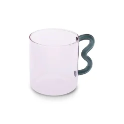 Miracle Glass Mug, 450ml, Green Zigzag Mugs