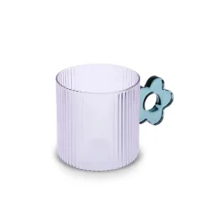 Best Miracle Glass Mug, 360ml, Green Flower Mugs