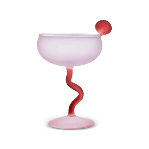 Hot Miracle Martini Cocktail Glass, 250ml, Pink Side Plates