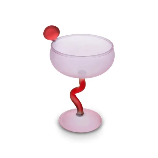 Hot Miracle Martini Cocktail Glass, 250ml, Pink Side Plates
