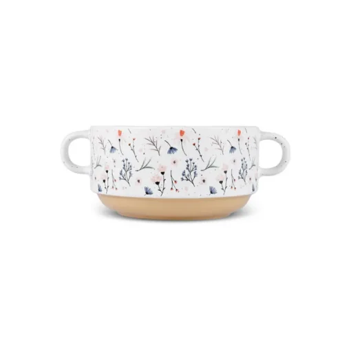Discount Monet Flower 3-Piece Stoneware Cereal/Soup Bowl, 460ml, Multi Bowls