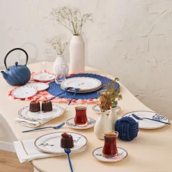 Sale Nakkaş 18 Piece Porcelain Serveware Set for 6 People, 19cm, White Multi See All Serveware Sets