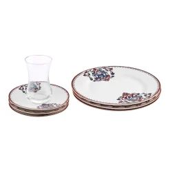 Sale Nakkaş 18 Piece Porcelain Serveware Set for 6 People, 19cm, White Multi See All Serveware Sets