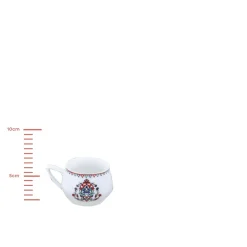 Discount Nakkaş 12-Piece Porcelain Espresso Turkish Coffee Cup Set for 6 People, 100ml, Multi Espresso & Turkish Coffee Cup Sets