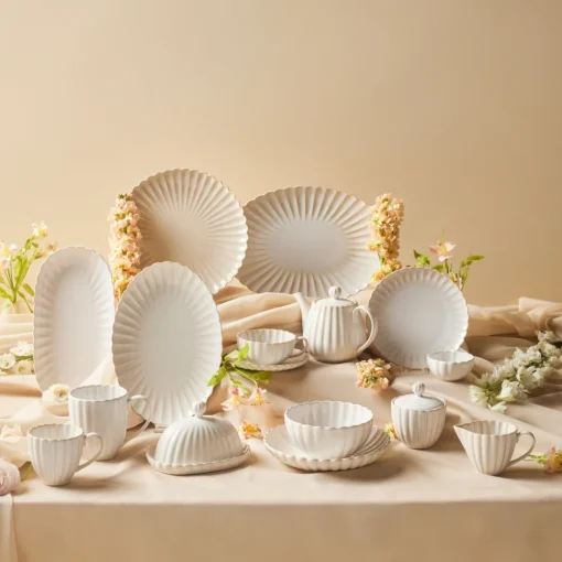 New Daisy Stoneware Pasta Bowl, 19cm, White Pasta Bowls