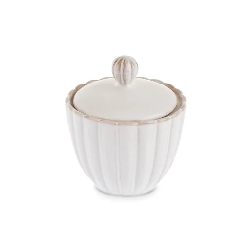 Hot New Daisy Stoneware Sugar Bowl, 230ml, White Storage Jars