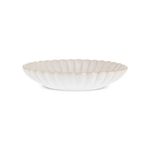 Best New Daisy Stoneware Pasta Bowl, 22,5cm, White Pasta Bowls