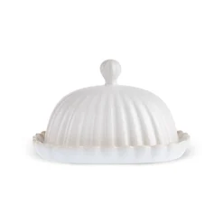 Hot New Daisy Stoneware Butter Dish, 18,5cm, White Bowls