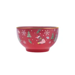 Outlet New Year Christmas New Generation Bone Golden Line Noodle Bowl, 14cm, Red Multi Bowls