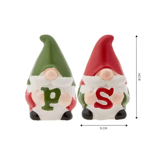 New Year Christmas Hoho Ceramic Salt and Pepper Shaker, 5cmx5cmx8cm, Multi Salt And Pepper Shakers